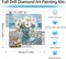 Diamond Art Kits for Adults,Diamond Painting,Diamond Art 5D Flower Ocean Theme Blue Diamond Art Kits for Adults Beginner Gem Art Full Drill for Adults Home Wall Decor Gifts (12x16inch)